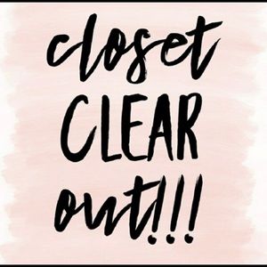Closet Clear Out Sale!